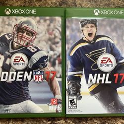 Madden 17 and NHL 17 for Xbox one 