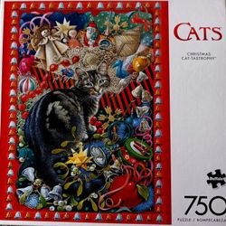NEW Christmas Cat Jigsaw Puzzle 