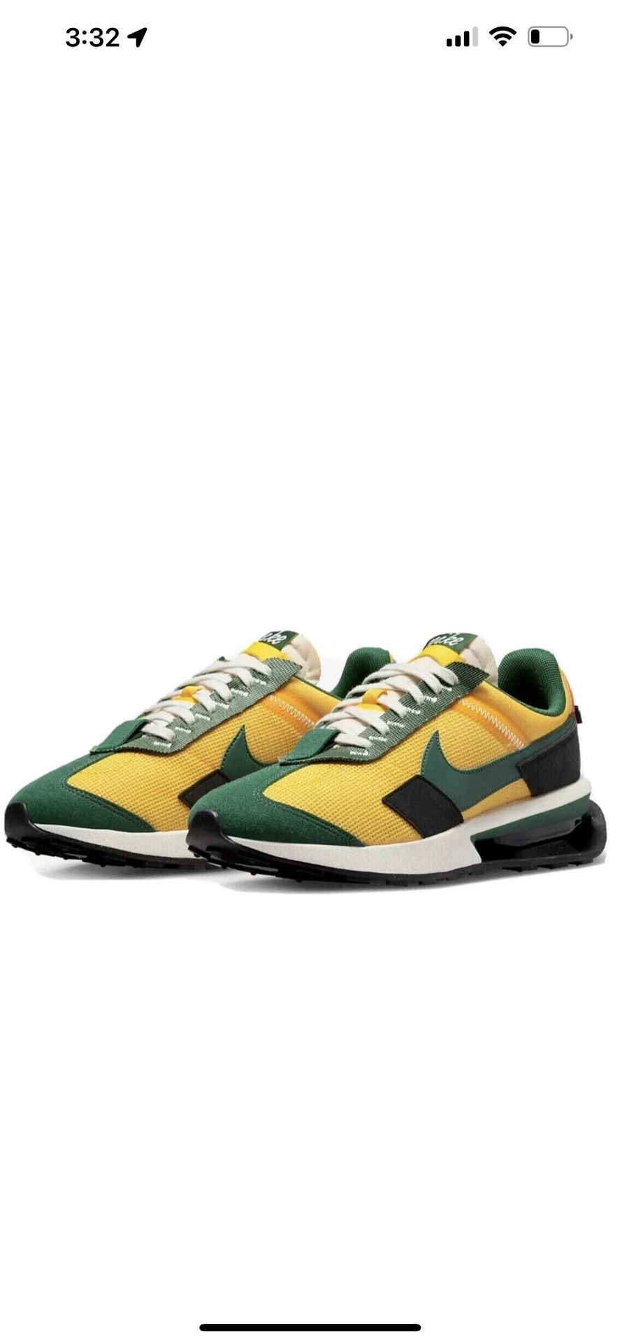 Nike Air Max Pre Day US 10 Trainer Green Black Yellow Vintage