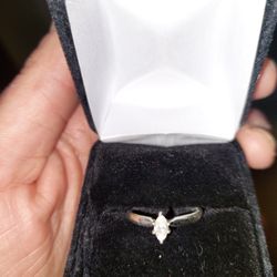 White Gold Diamond Marquise Ring