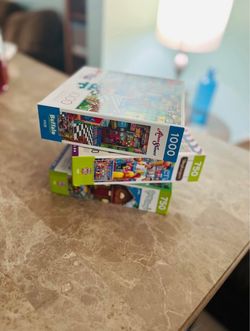 Jigsaw Puzzle Lot (3 Puzzles) - 1000 & 750 Pieces - Complete with Posters | Includes Aimee Stewart