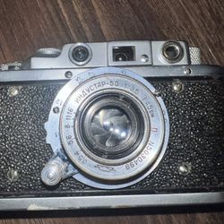 Zorki-1 Soviet 35mm Rangefinder Camera w/ Industar-50 50mm f/3.5 Lens – WORKS
