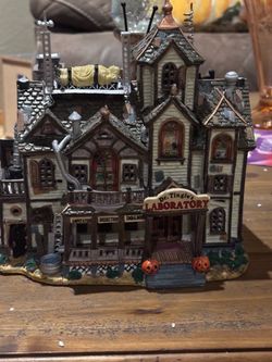 Dr. Tingle's Laboratory Halloween Village Building