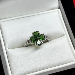 925 Silver Clover Ring