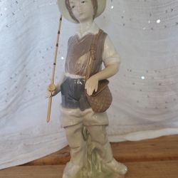 Lladro Boy Fishing MINT
