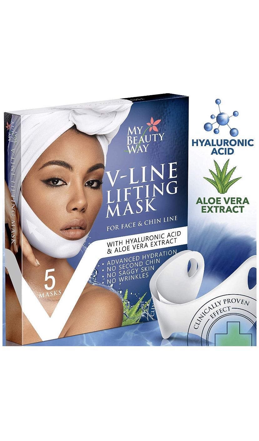 V Line Mask Chin Up Patch Double Chin Reducer Chin Mask V Up Contour Tightening Firming Face Lift Tape Neck Mask V-Line Lifting Patches V Shaped Slim