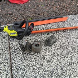 HEDGE TRIMMER RYOBI 18V BATTERY AND CHARGER INCLUDED 