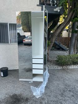 Large Mirrored Wardrobe / Cabinet — Like New