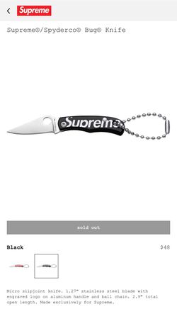 Supreme Spyder Co Bug Knife Black