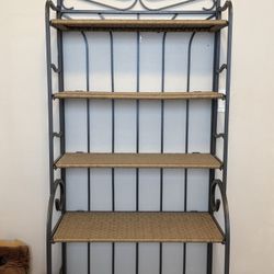 Etagere-Metal and Rattan 