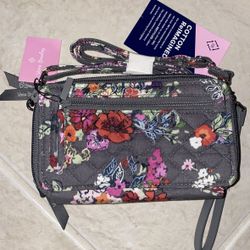 NEW Vera Bradley RFID All in One Crossbody, Hope Blooms