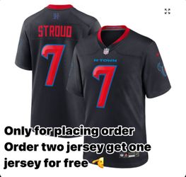 New CJ STROUD JERSEY BLUE ALL 
