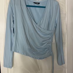 Baby Blue Long Sleeve Top