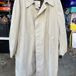 Vintage London Fog Maincoats Raincoat Trench Coat With Liner Sz 46 Long