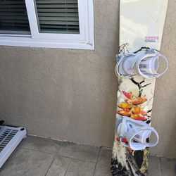 Snowboard With Binding Attached