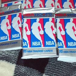 Basketball Hoops 1990 Packs Qty 6 15 Card Packs.  Cash Porch Pickup Redmond 