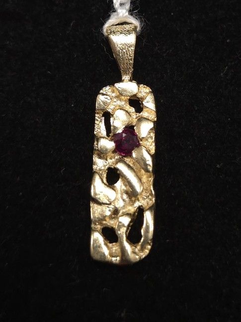 10k Gold Nugget Pendant