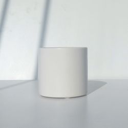 Glazed Ceramic Plant Pot/ Plant Planter/ Flower Pot  Patio Garden  White 