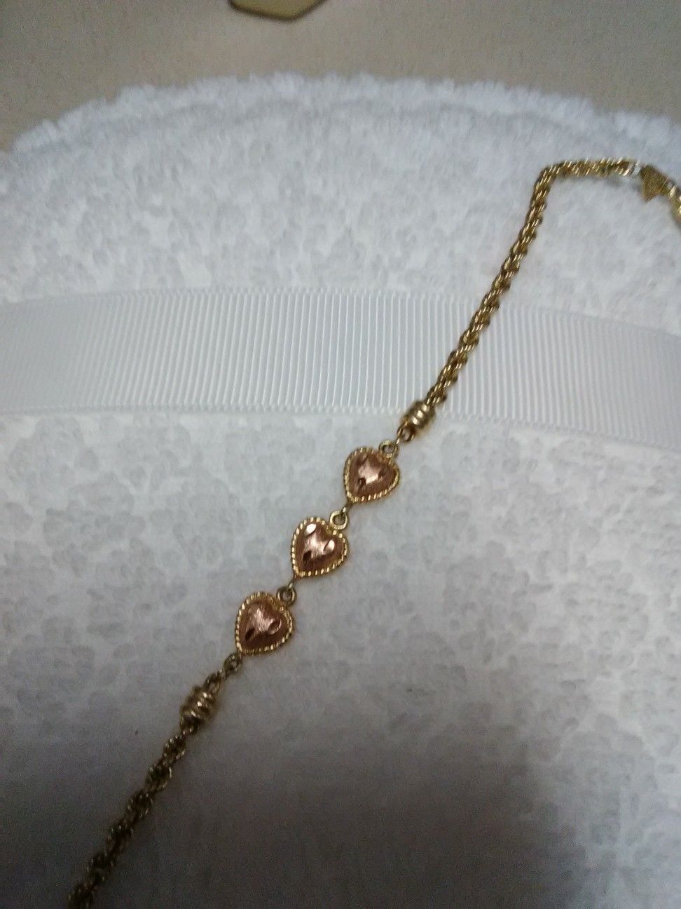 14K BEVERLY HILLS ROSE AND YELLOW GOLD BRACELET