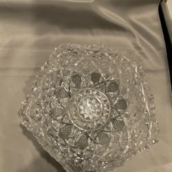 Vintage Crystal Cut Glass Bowl