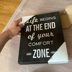 “Life Begins At The End Of Your Comfort Zone” Framed Print