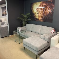 Hazela Charcoal Sectional Sofa