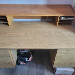 Solid Wood Desk with Hutch – Heavy Duty – Pickup Only