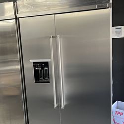 2023 Built In Side By Side Kitchen Aid 48” Refrigerator 