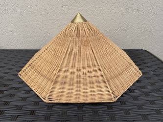 Wicker Rattan Pyramid 24" Lamp Shade