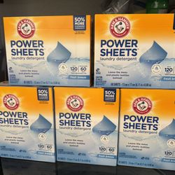 Brand New Arm & Hammer Detergent Sheets (5) For ($35)(Cash Only)(price Is Firm)(Retail For $76.02 @ Walmart With Taxes)