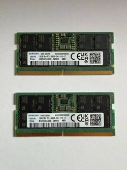 2 x 16GB PC5 DDR5 SODIMM 5600B Laptop RAM