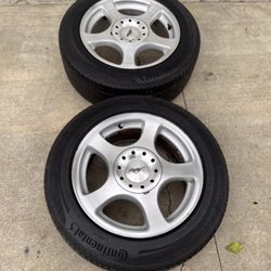 2 - 215/55r16 5x4.5 5x114.3 Stock Ford Mustang G35 G37 Altima Accord Civic Camry Wheels Rims Good Treads Tires!!!