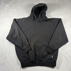 Pro Club Men's Size L Black Heavyweight Pullover Hoodie Y2K Baggy Grunge Faded