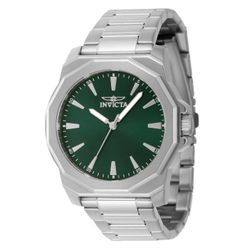 🔥 Invicta Men's Speedway Green Dial Silver Tone Bracelet Watch 42mm NEW 🔥