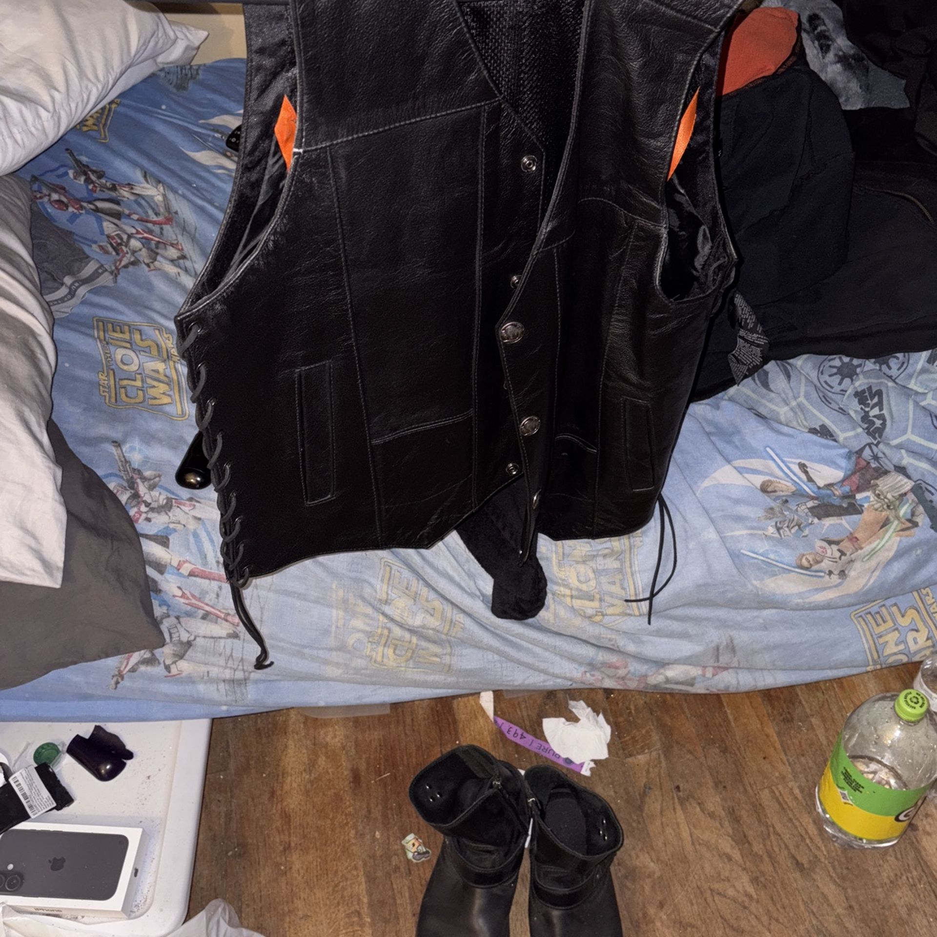 Harley Davidson Boots And Leather Vest