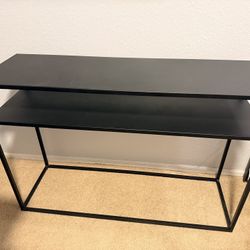 Metal 2-shelf Credenza/Sofa Table