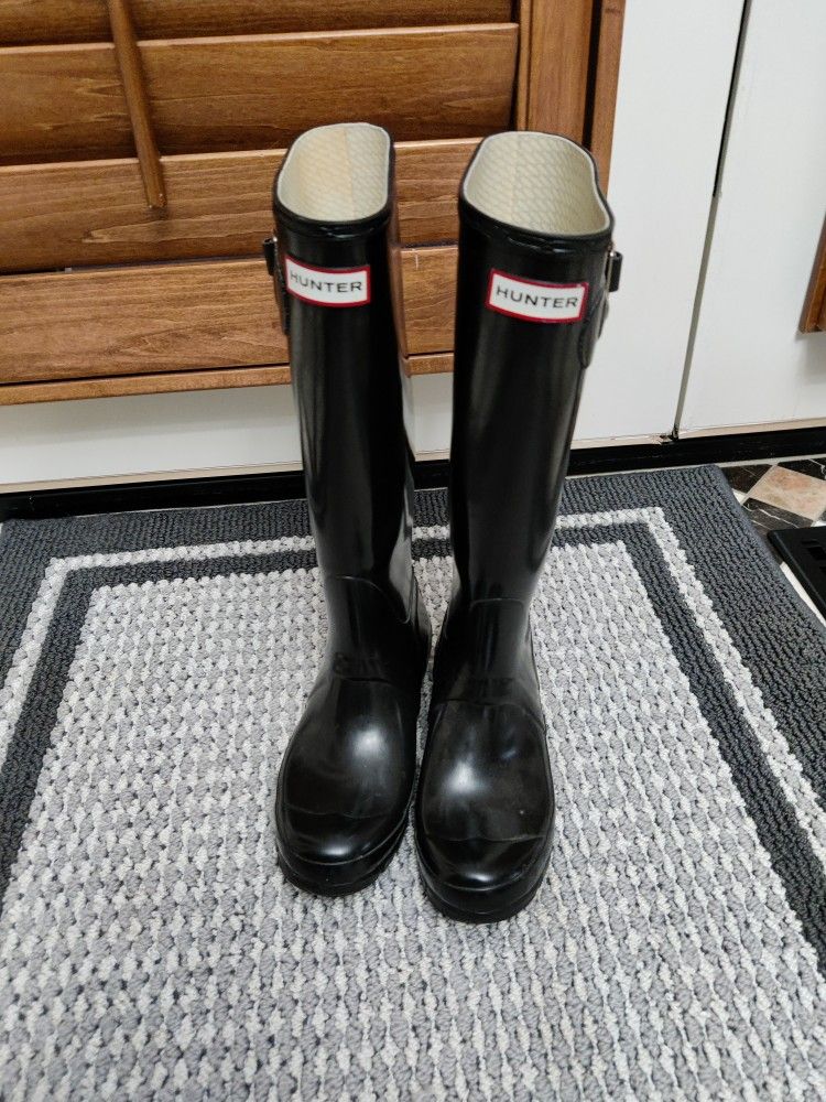Hunter Boots Original Classic Tall Women's 5 Black