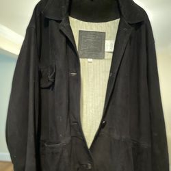 Black Suede Coach Barn Jacket (M)