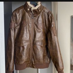 Tommy Hilfiger Leather Jacket (Size Large)