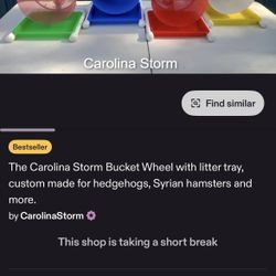 The Carolina Storm Bucket Wheel with litter tray