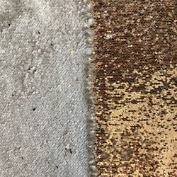 Sequin Fabric Flip Mermaid Sequin, Matte And Rose Gold - 1.8 Yd 