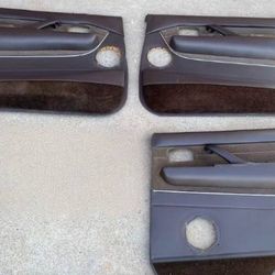 Toyota 80 Series Land Cruiser dark brown door trim panels cards