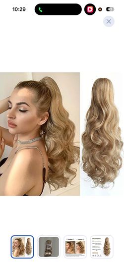 Blonde claw clip in ponytail hair extensions