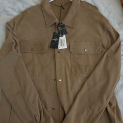 Emporio Armani Icon Suede Goat Leather Jacket SIZE 54  100% AUTHENTIC 