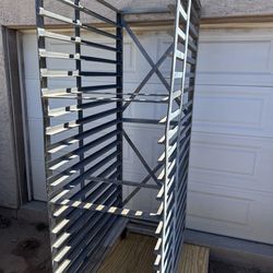Industrial Aluminum Tray Cart Rack. Heavy Duty.