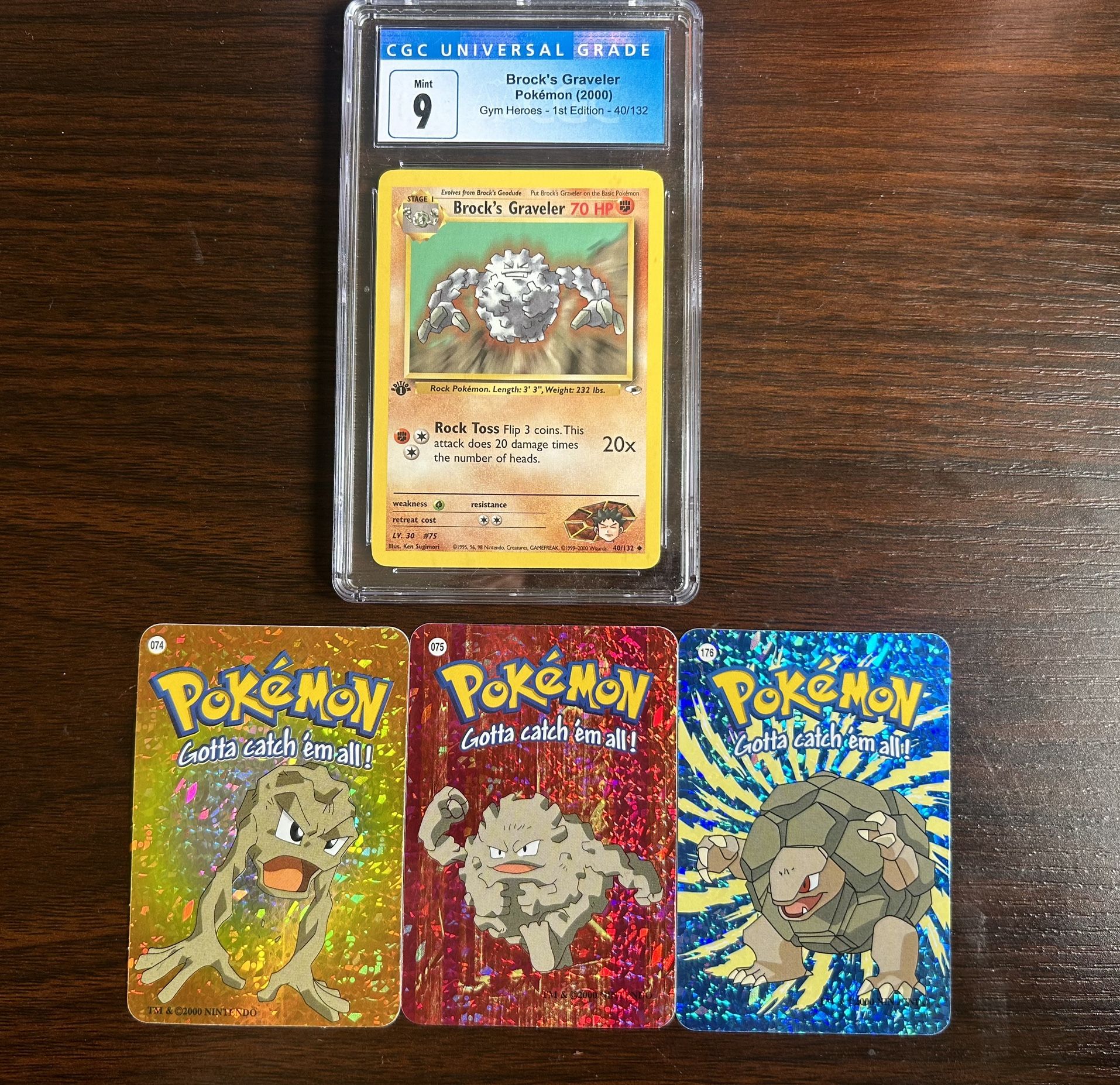 Pokmon 1st Edition Brock's Graveler Gym Heroes CGC 9 Pokmon 1st Edition Brock's Graveler Gym Heroes CGC 9