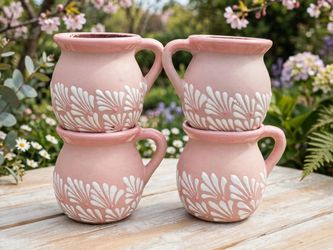 $6 Pink Mugs with Floral Pattern