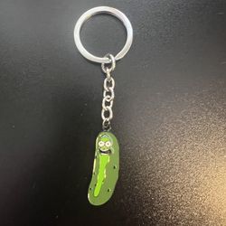 Pickle Rick Keychain 