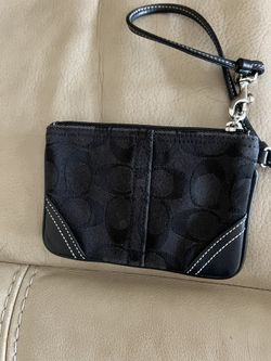Simple, Black Coach Wristlet.