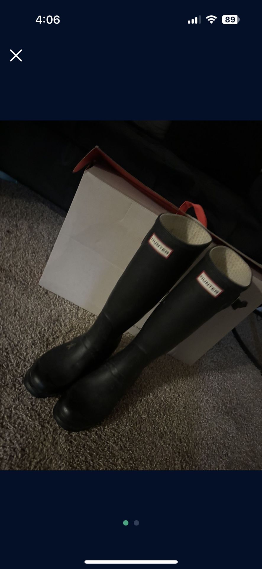 Hunter Boots Size 8